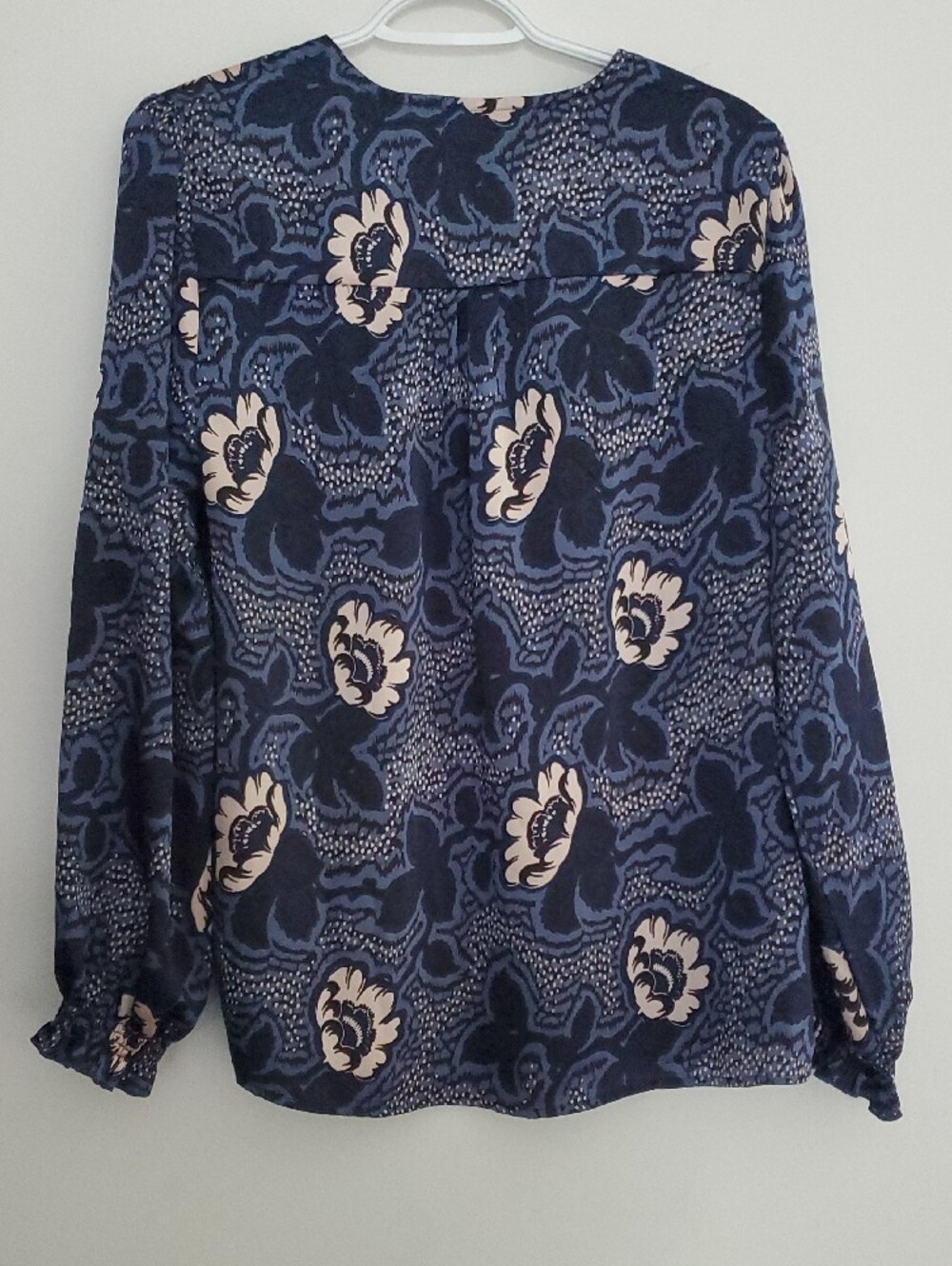 Ted Baker Navy and Cream Floral Long-Sleeve Top - Picture 3 of 10